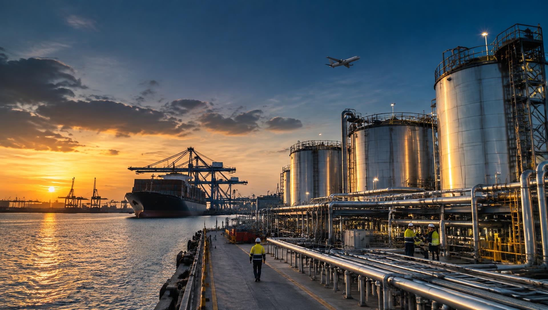 Chemical processing terminal and industrial logistics